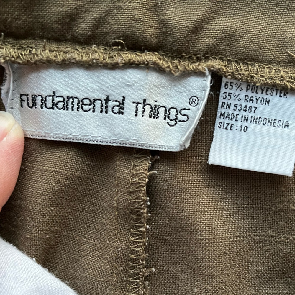 Pleated shorts by Fundamental Things, 10, olive green - Picture 5 of 5